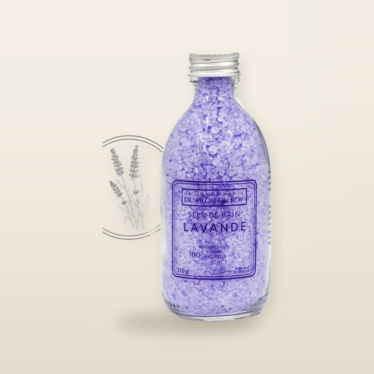 Revitalisierendes Badesalz mit Lavendel 310g - Savonnerie Du Pilon Du Roy