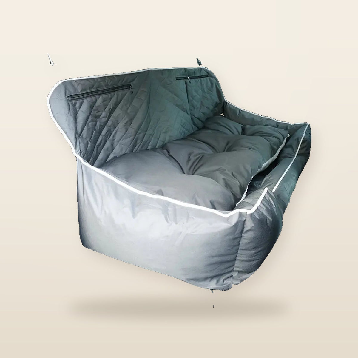 Siège de Voiture pour Chien jusqu’à 45 kg – Grand Modèle Gris