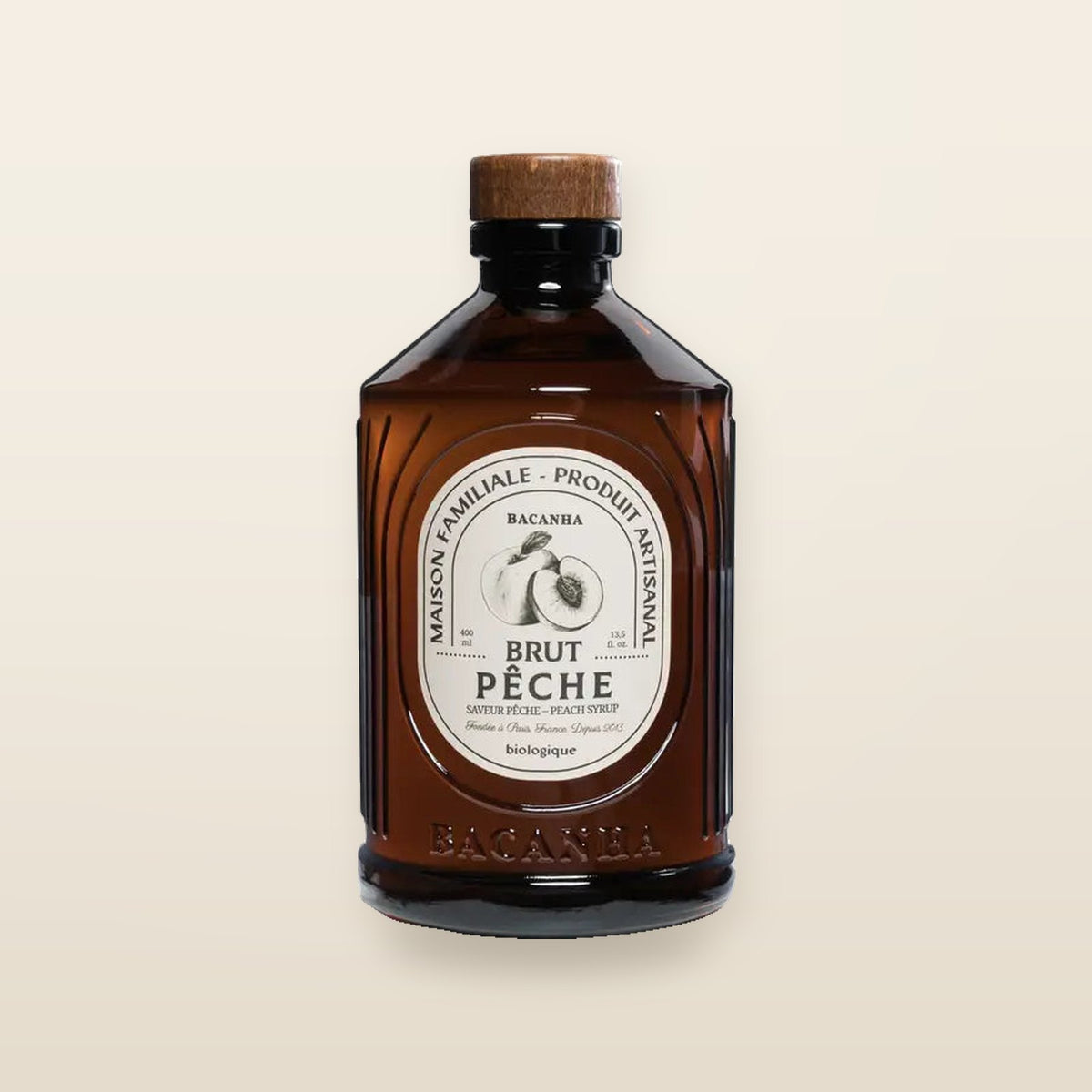 Sirop de Pêche Blanche Brut Biologique - 400 ml