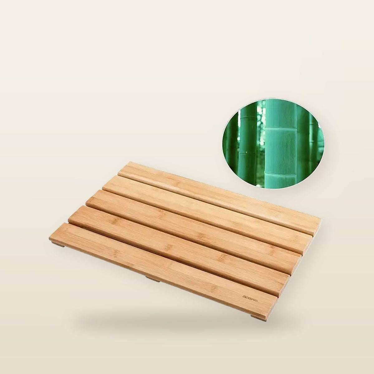 Tapis de Douche en Bambou – Tapis de Bain Antidérapant Imperméable