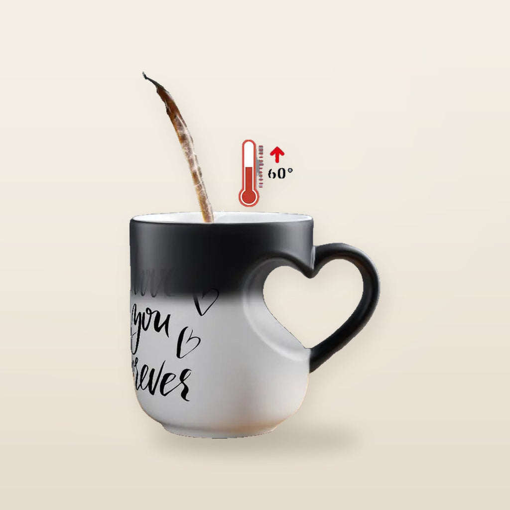 Tasse à Café Isolante en Céramique en Forme de Cœur