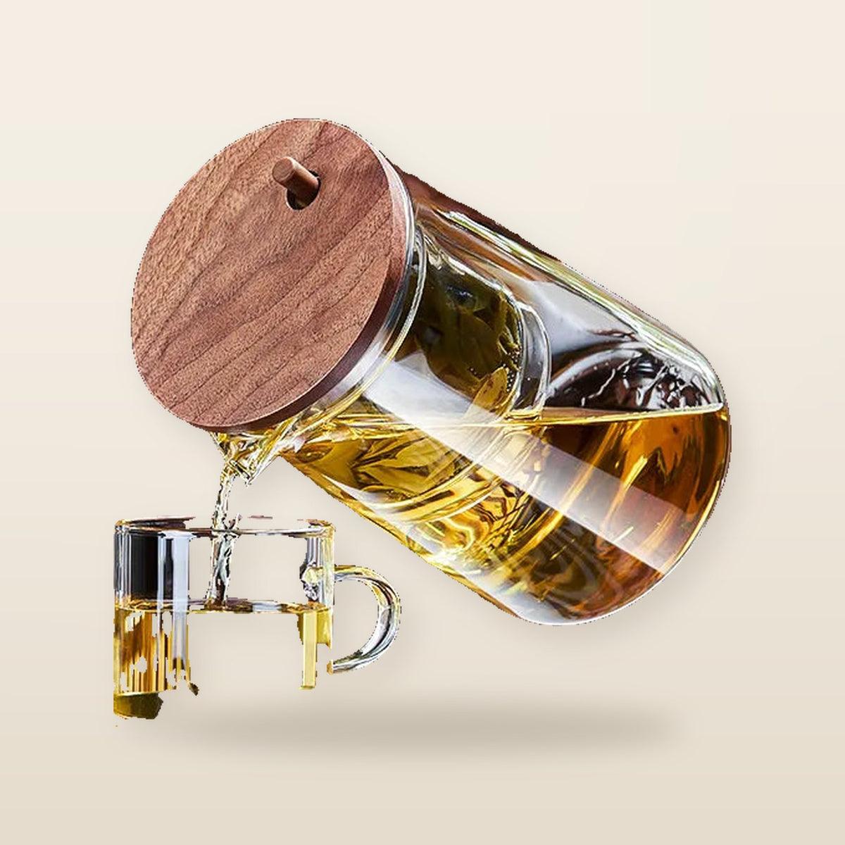Chinesische Teekanne aus Glas mit einem Knopf – Die Kunst, Tee mit Eleganz zu genießen