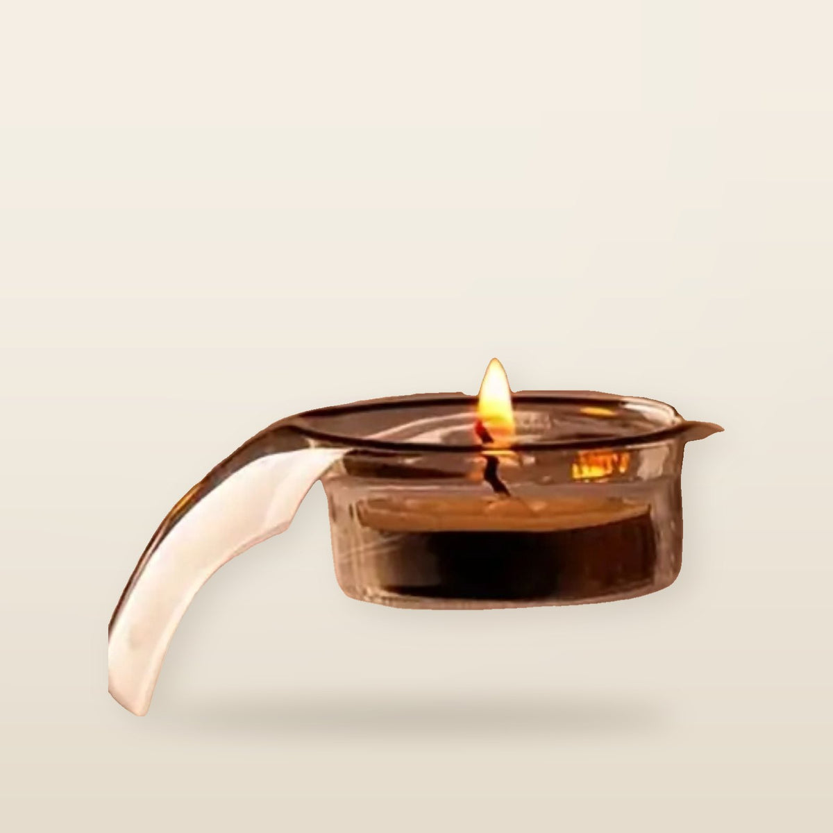 Spherical Candle Holder in Clear Glass