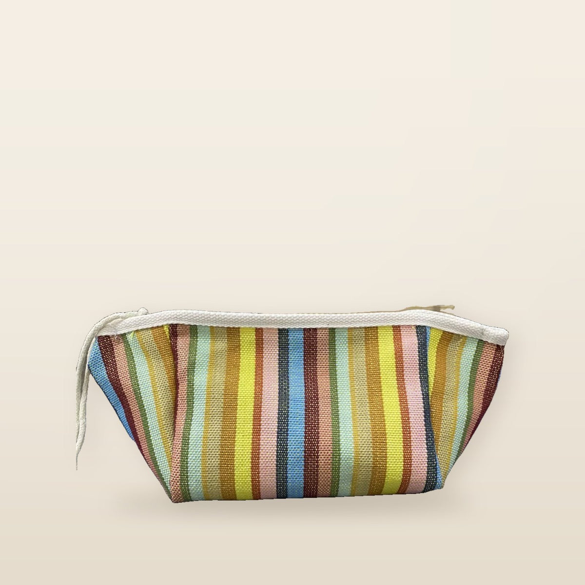 Trousse de Maquillage en Toile Rayée
