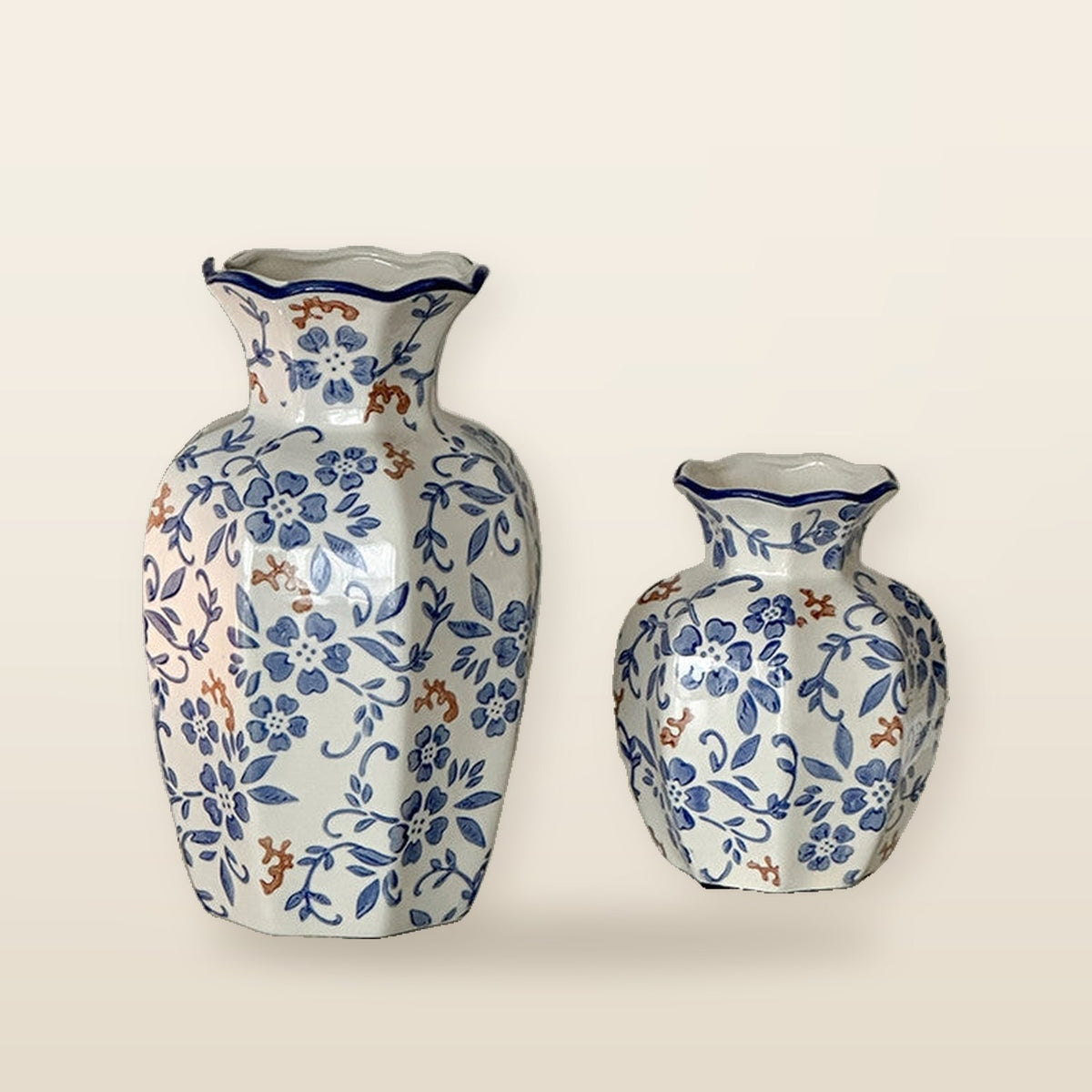 Vase en porcelaine bleu et blanc