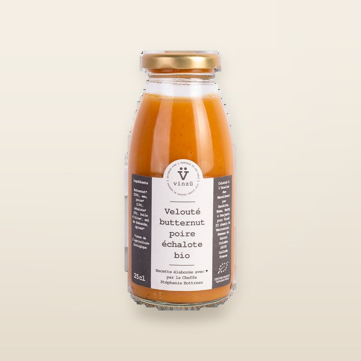 Velouté soupe de butternut poire & échalote bio