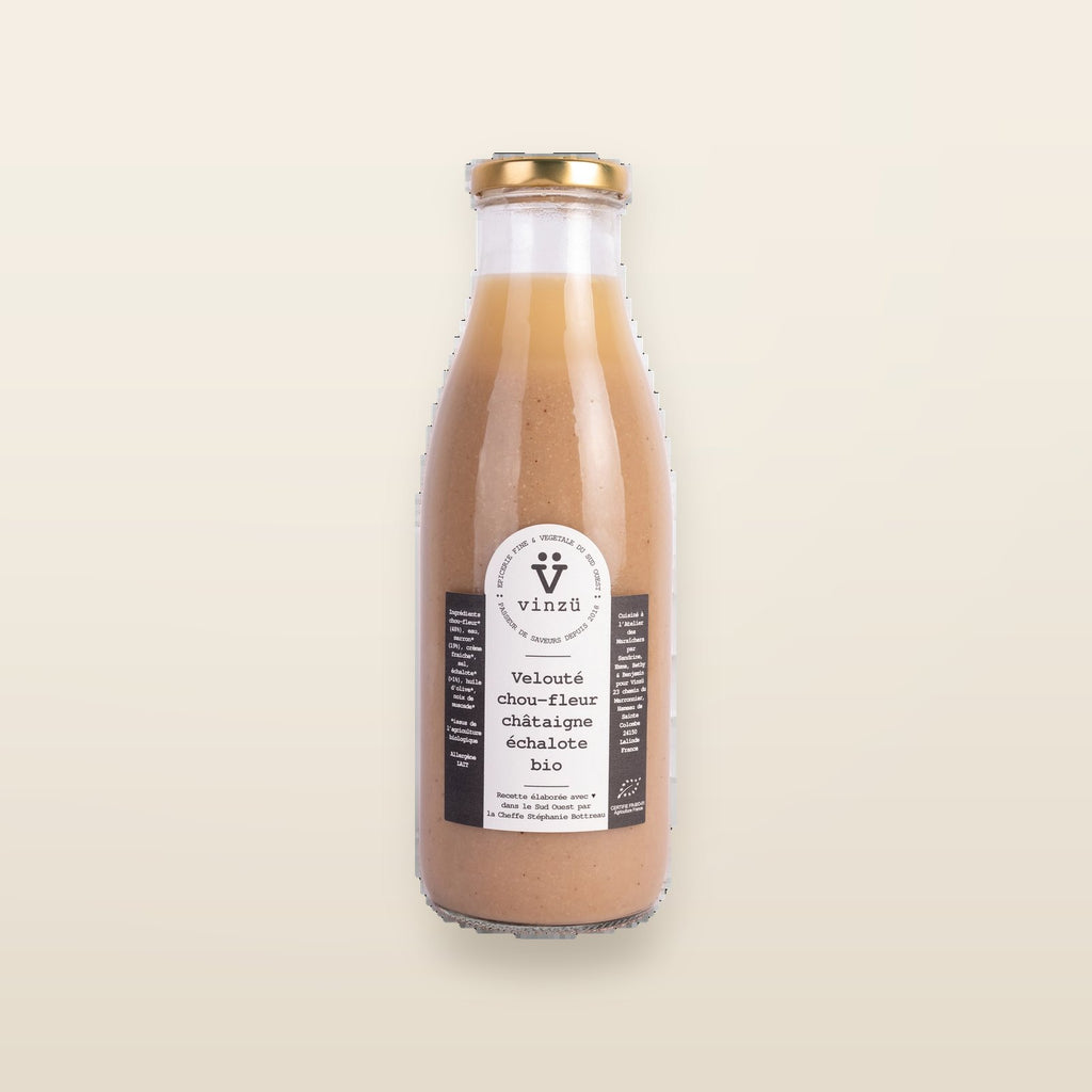 Velouté soupe de chou-fleur châtaigne & échalote bio