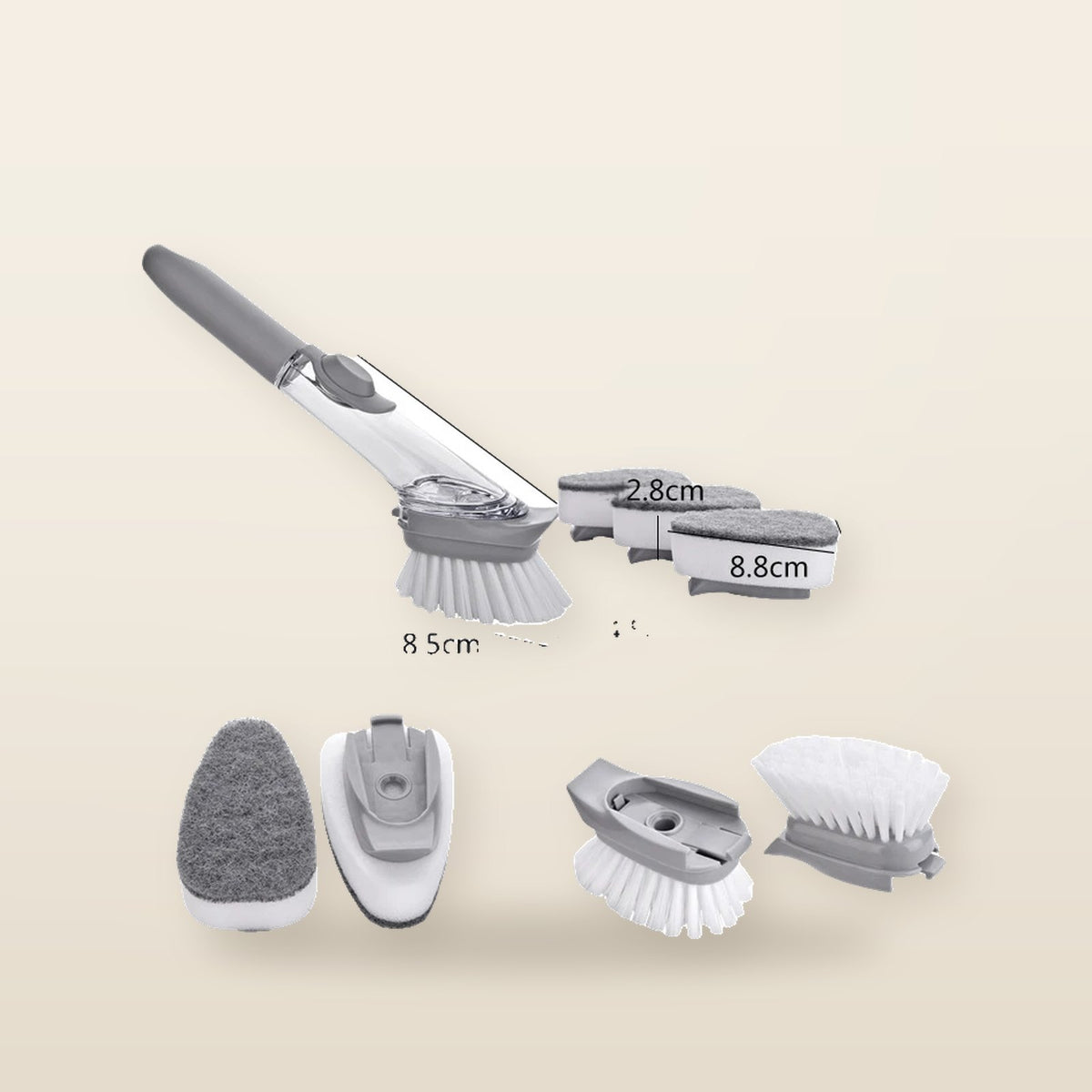 Removable cleaning brush