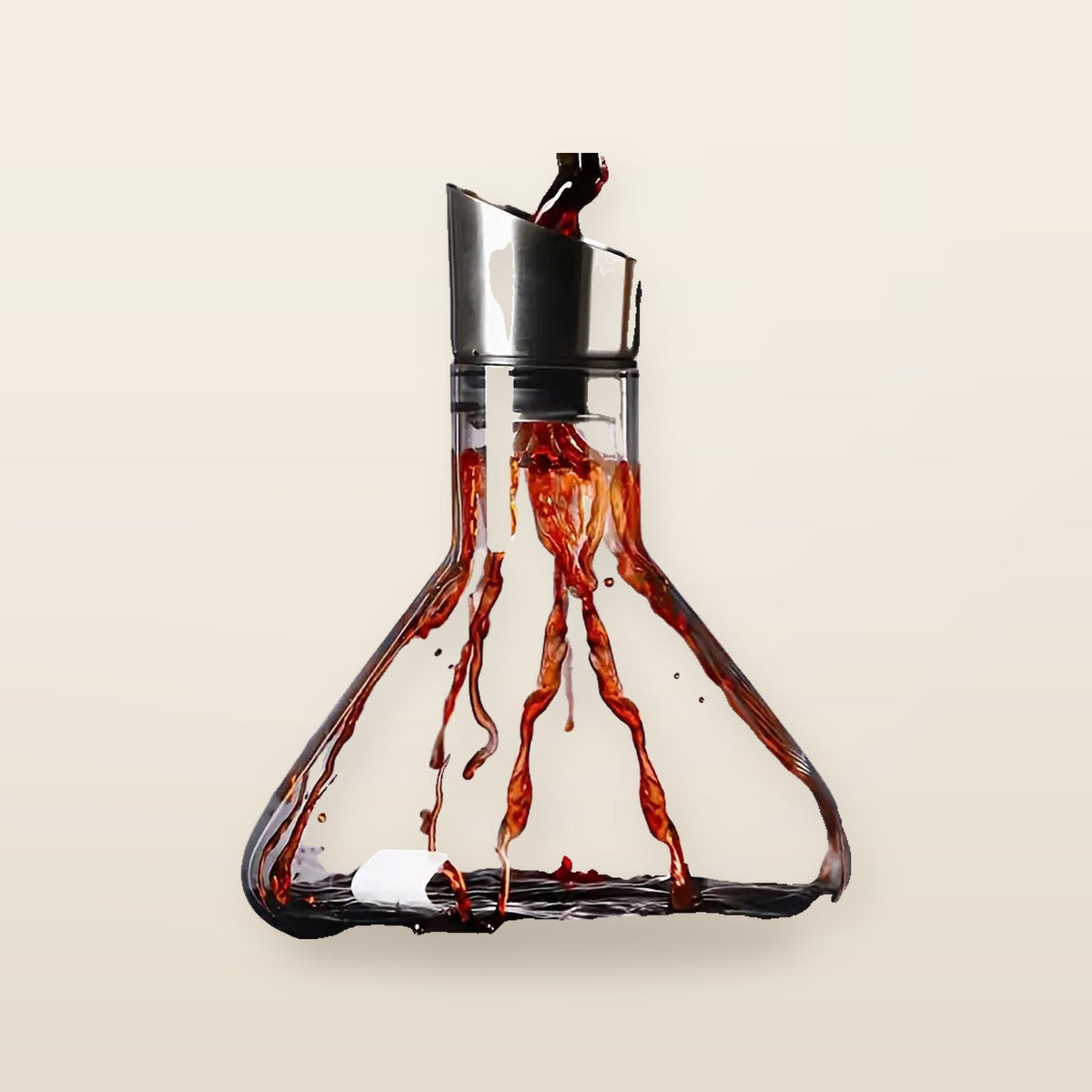 Carafe à Vin en Verre Cristal Soufflé – Design Cascade
