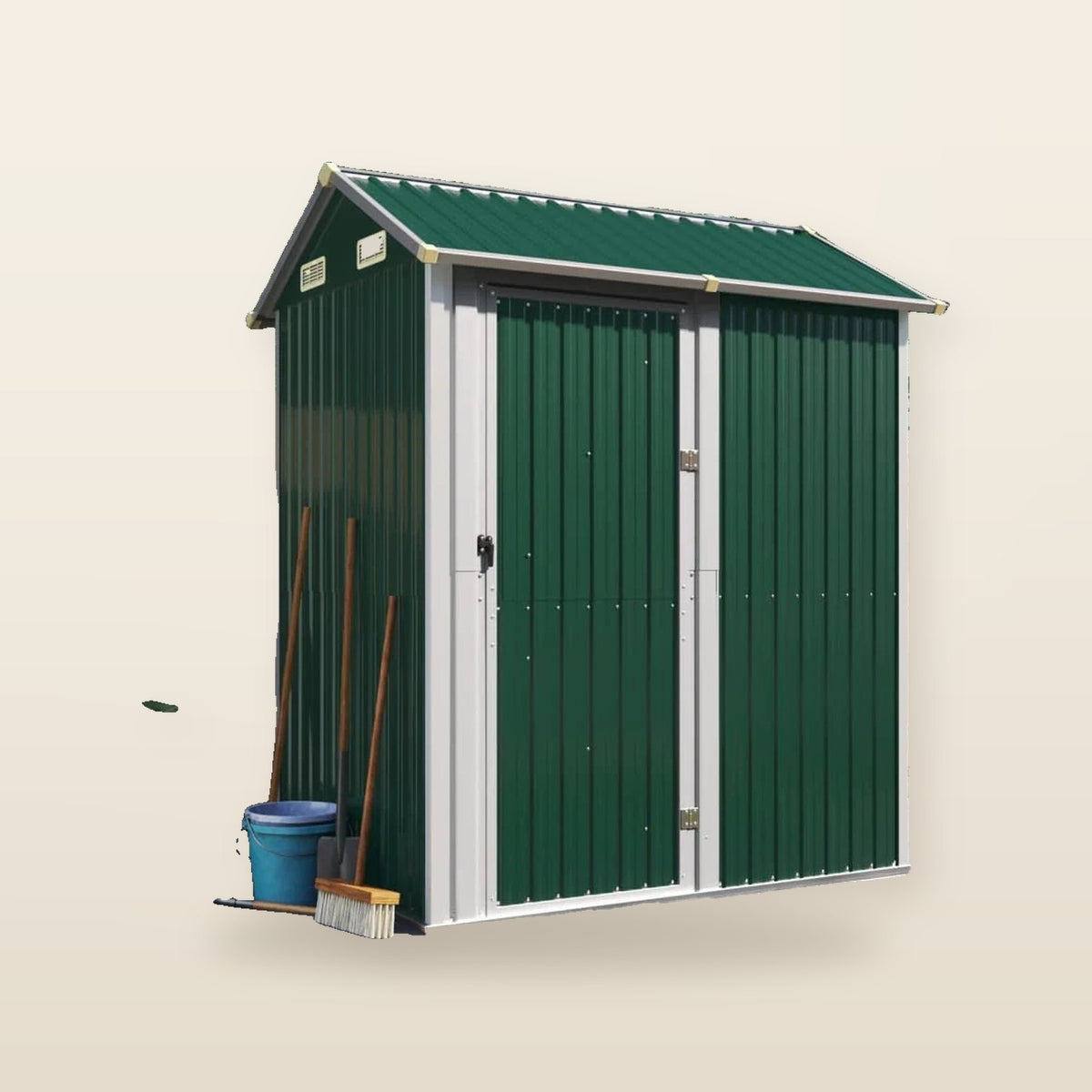 Abri de jardin acier 192 × 152,5 × 237 cm robuste Vert