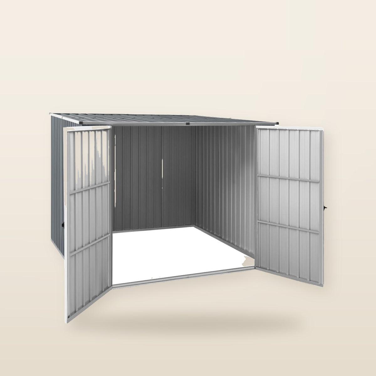 Abri de jardin acier galvanisé 195 × 198 × 159cm Gris