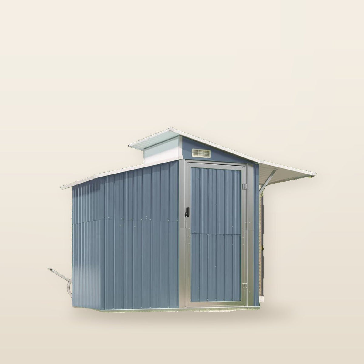 Abri de jardin acier galvanisé 270 × 130 × 208,5cm Gris