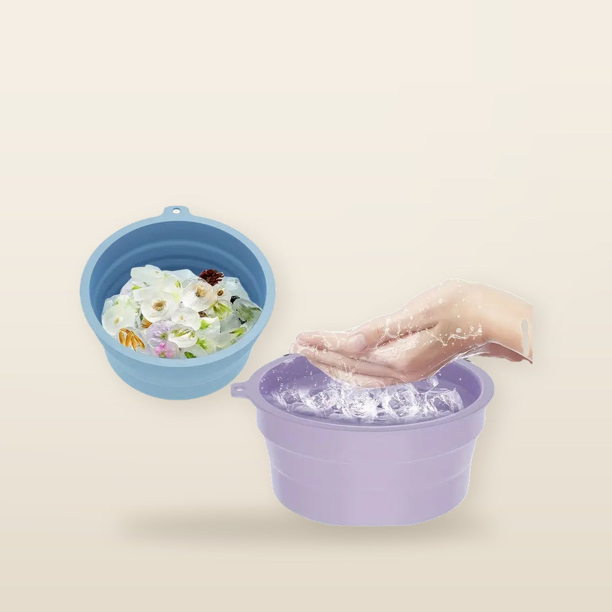 Bassin pliable pour soin du visage – Silicone et plateau intégré
