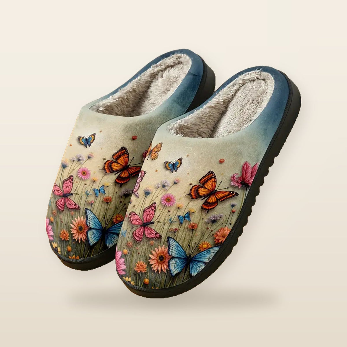 Chaussons Bohémiens Hiver pour Femmes – Imprimé Floral