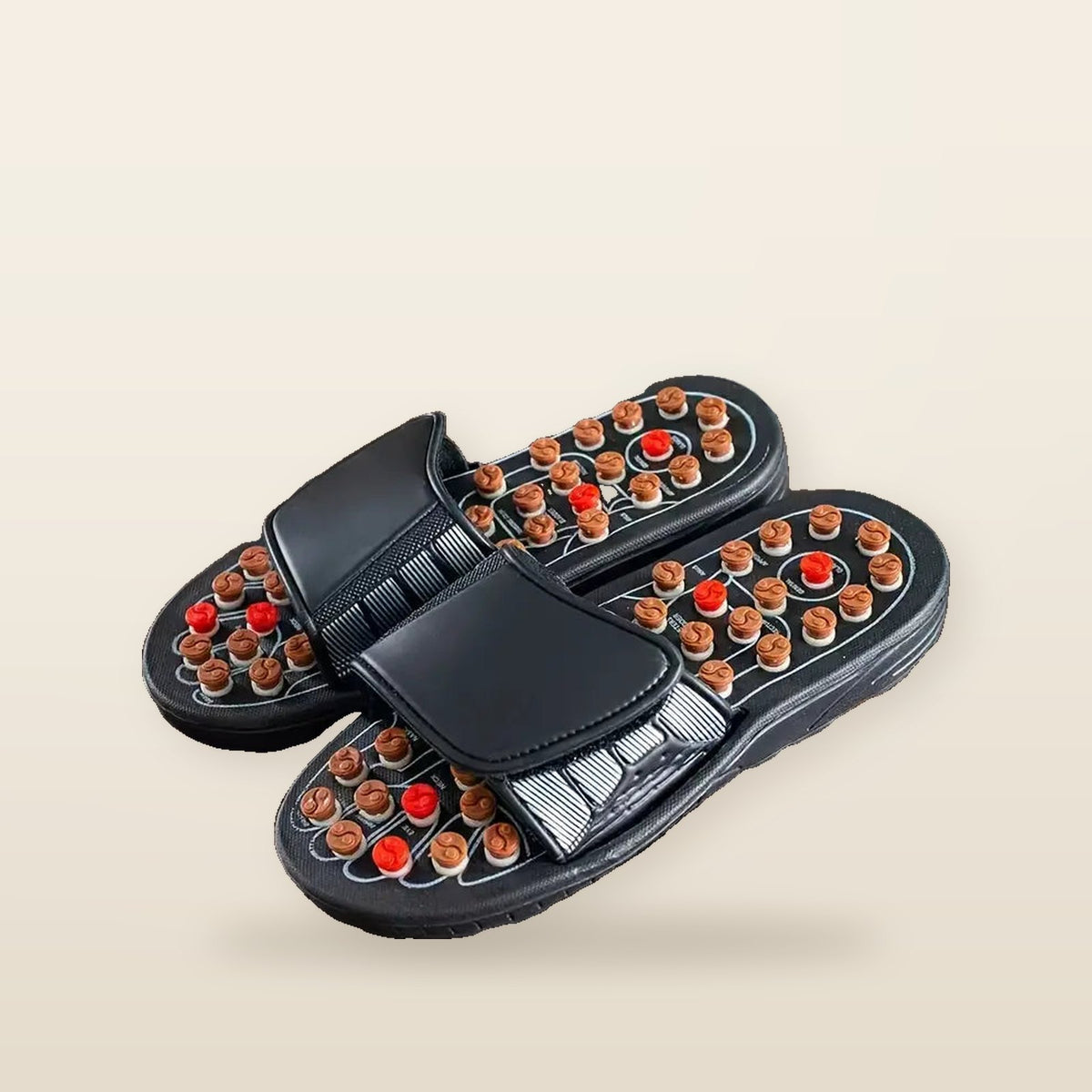 Chaussons Massants Ergonomiques – Nœuds d'Acupression & Semelles Texturées