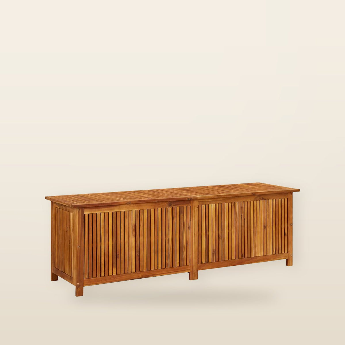 Coffre de Rangement Extérieur en Bois d’Acacia Massif – Avec Doublure Résistante à l’eau