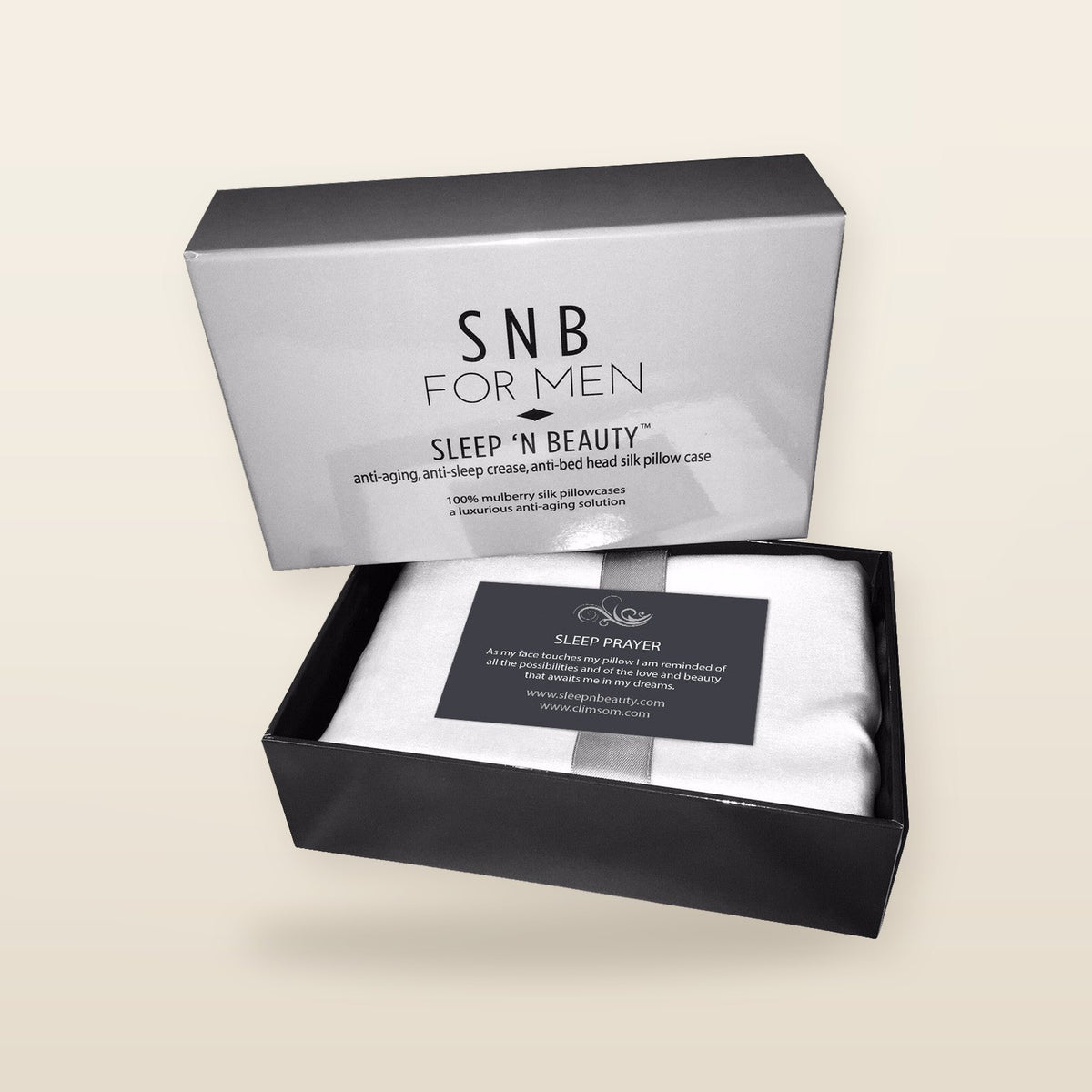 Sleep'n Beauty Men's Silk Pillowcase Set - Climsom