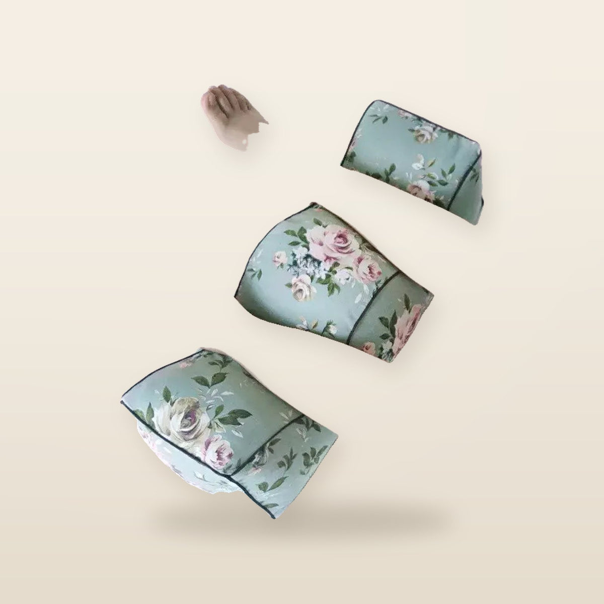 Coussin de soutien des jambes en coton tricoté