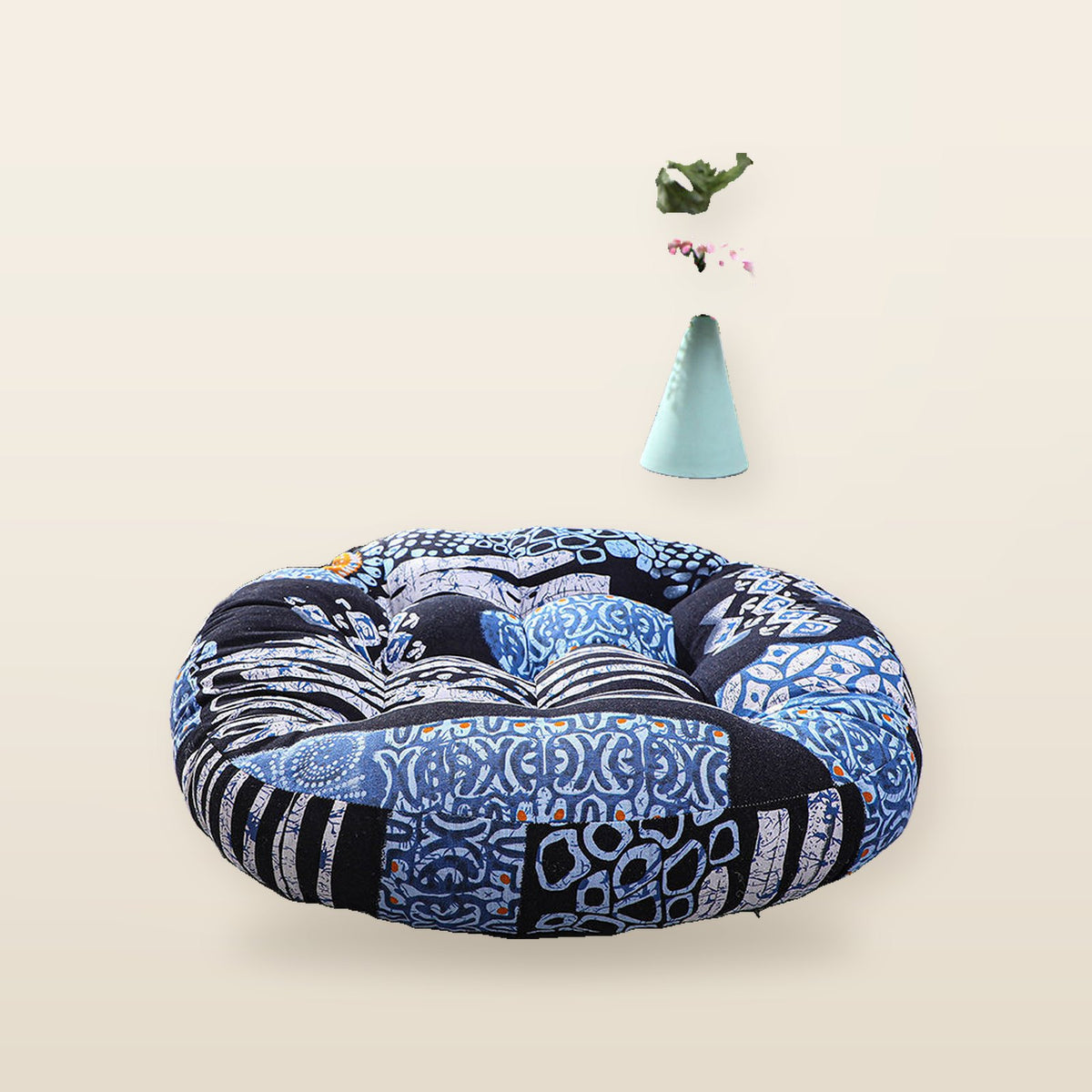 Coussin d'Optique Touffeté Bohème en Lin