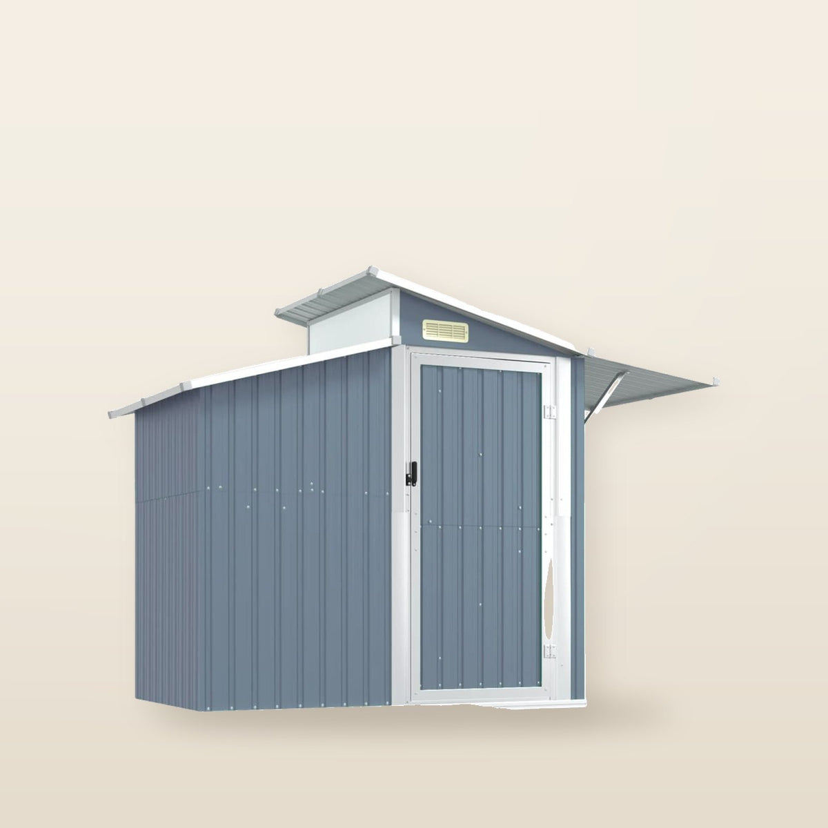 Abri de jardin en acier galvanisé - 270 × 130 × 208,5 cm Gris