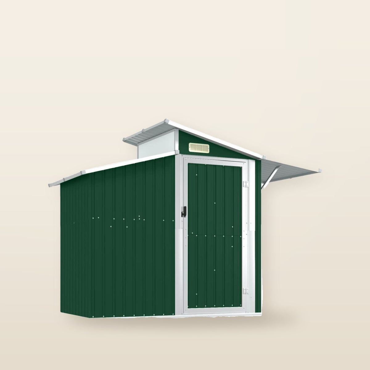Abri de jardin en acier galvanisé - 270 × 130 × 208,5 cm Vert