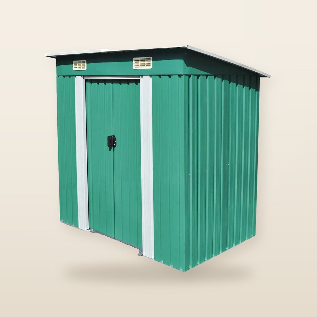 Abri de jardin en acier galvanisé anthracite 190 × 124 × 181cm Vert