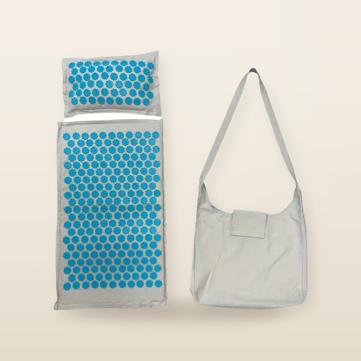 Ensemble de Massage & Acupression Yoga 3 Pièces – Tapis + Oreiller + Sac de Rangement