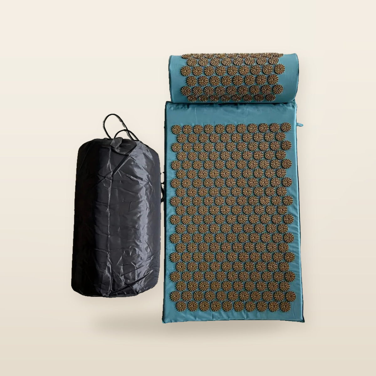 Ensemble Matelas & Oreiller d’Acupression en Mousse – Format Voyage