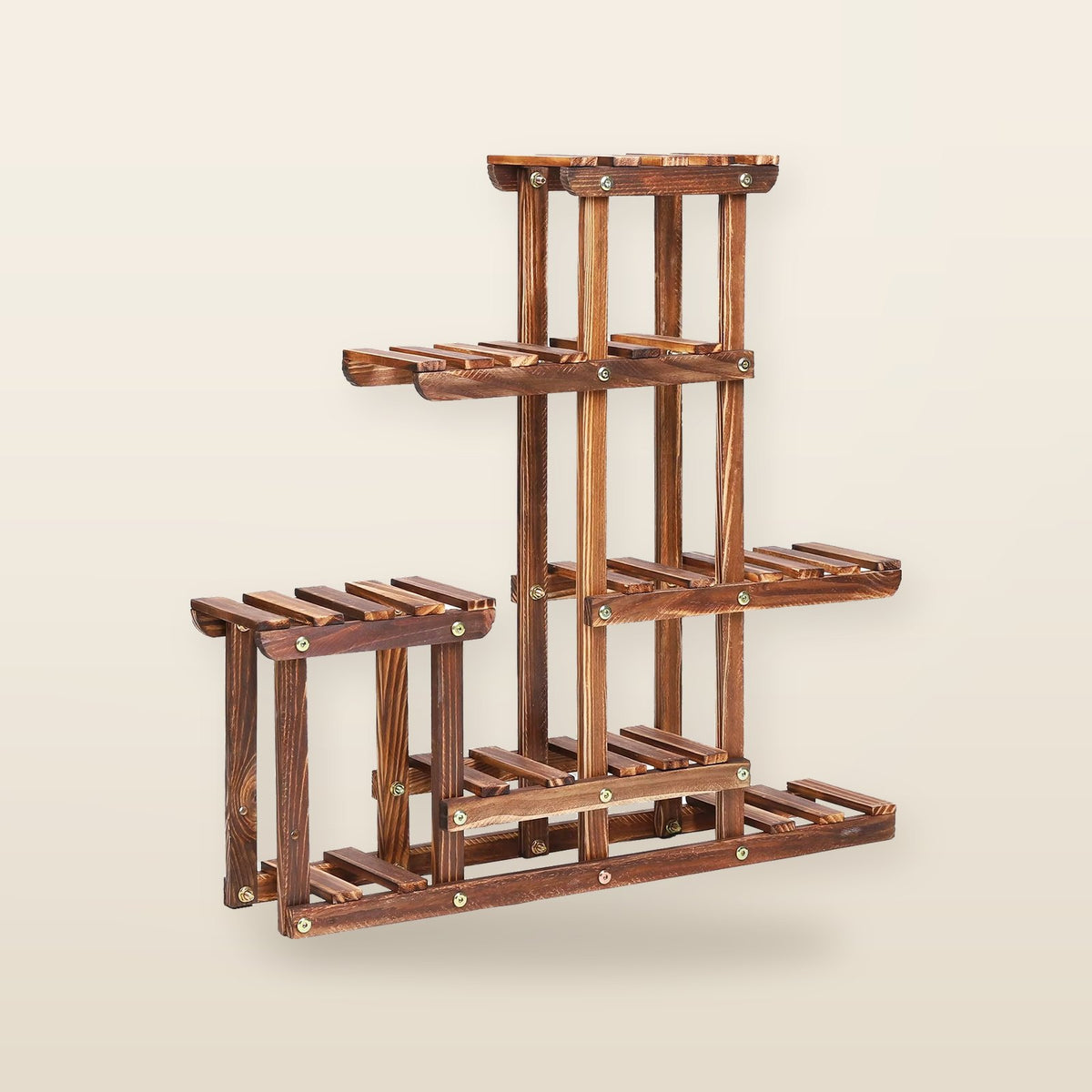 Étagère en Bois pour Plantes – Support d'Angle en Bois de Pin Massif