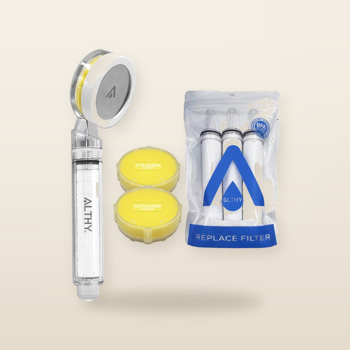 Filtre de Pomme de Douche à Main ALTHY à la Vitamine C