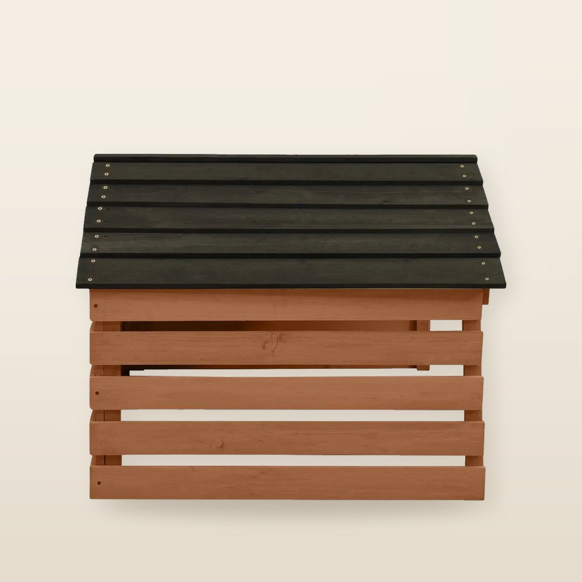 Garage pour Tondeuse Robot - Bois Massif, Protection UV Noir et Marron