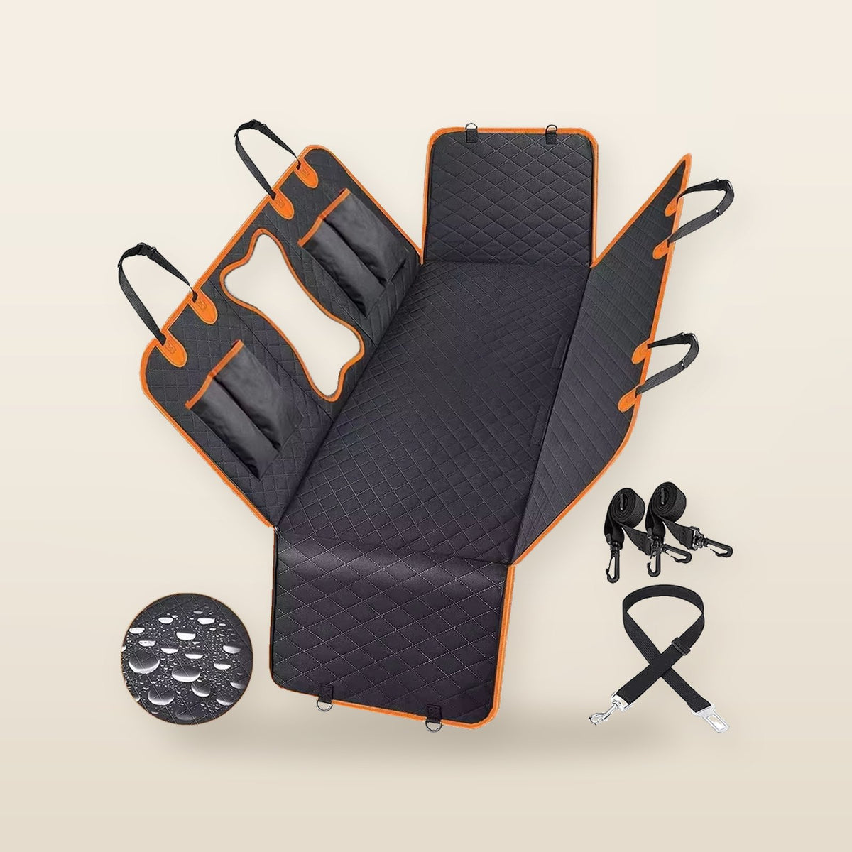 Housse de Siège de Voiture Universelle Imperméable avec Fenêtre en Maille