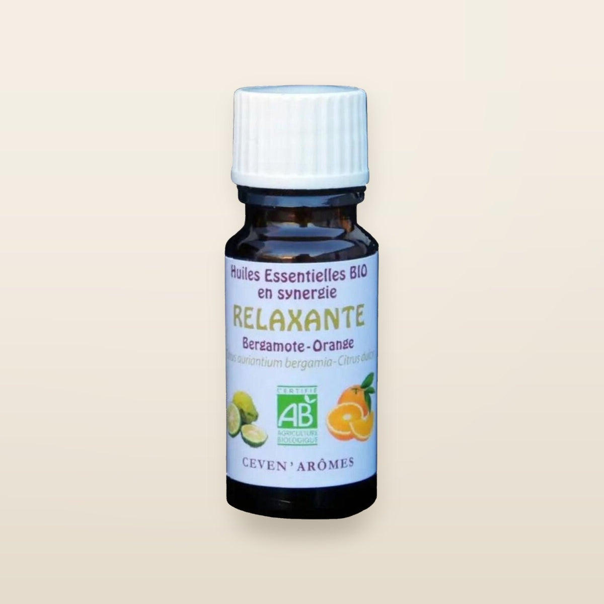 Organic Relaxing essential oil (bergamot-orange) 10 ml - Céven'Arômes
