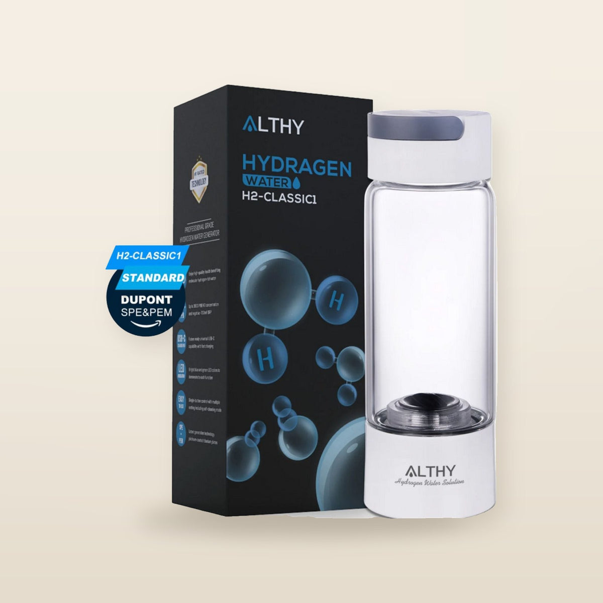 ALTHY – Wasserstoff-H2-reiche Wassergeneratorflasche
