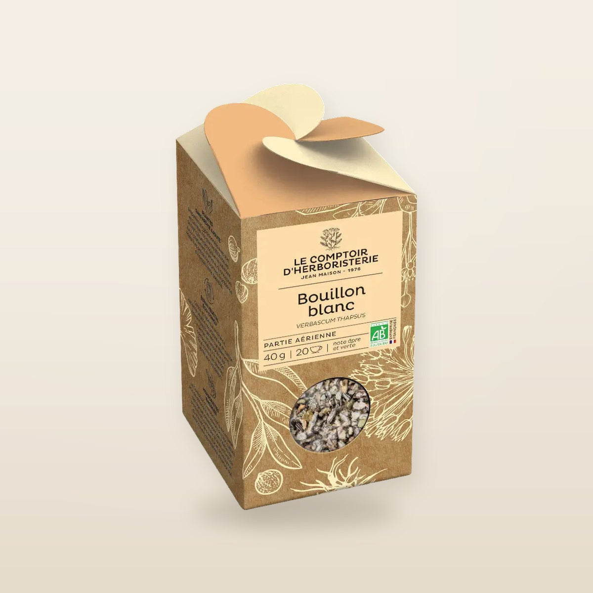 INFUSION BOUILLON BLANC BIO PARTIE AERIENNE 40 g – Comptoir d’Herboristerie