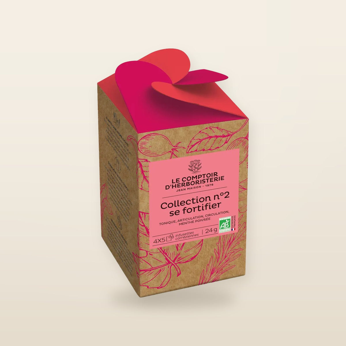 Collection N°2 Se Fortifier 4x5 Organic Tea Bags – Daily Vitality and Well-being 