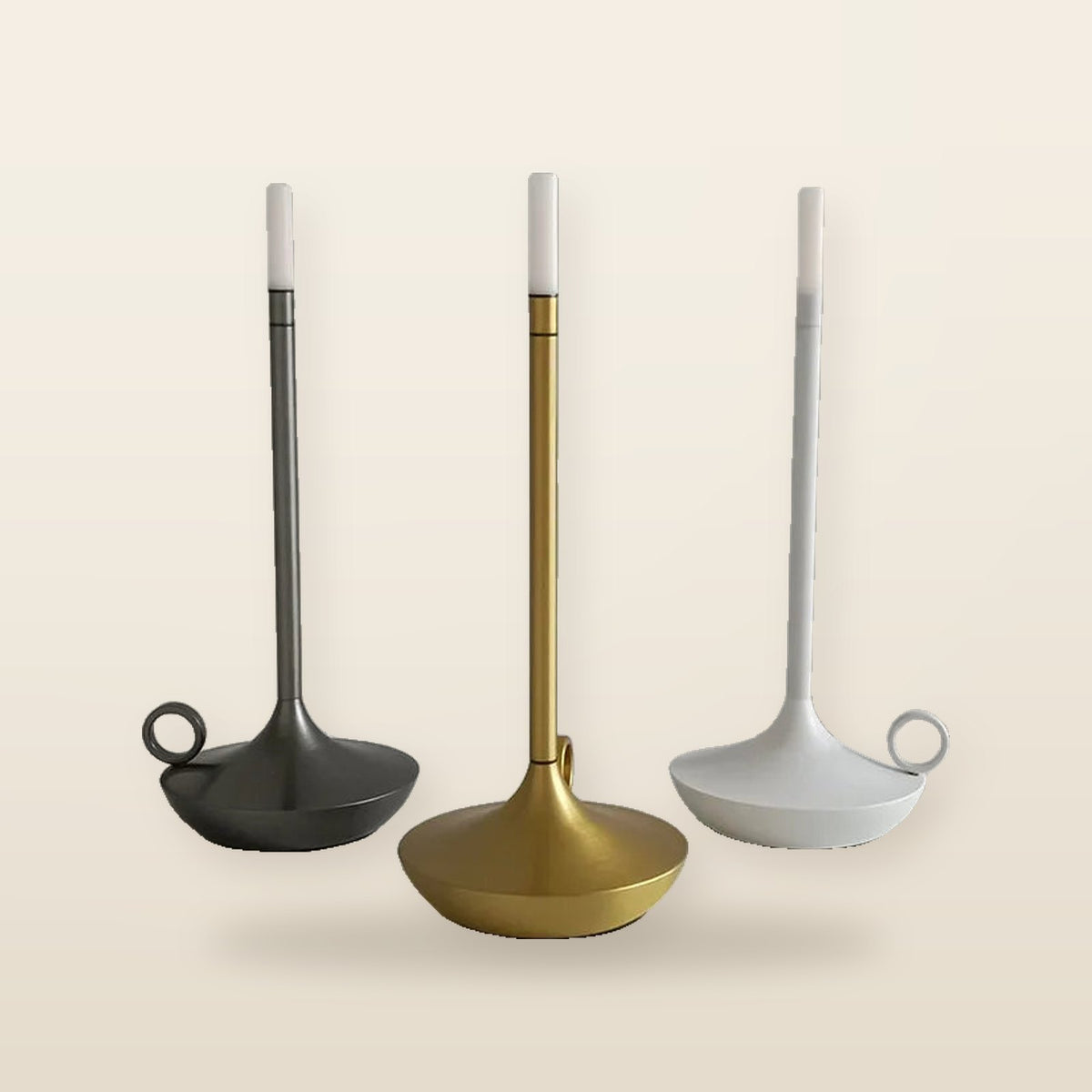 Lampe de table LED effet bougie – Rechargeable et tactile