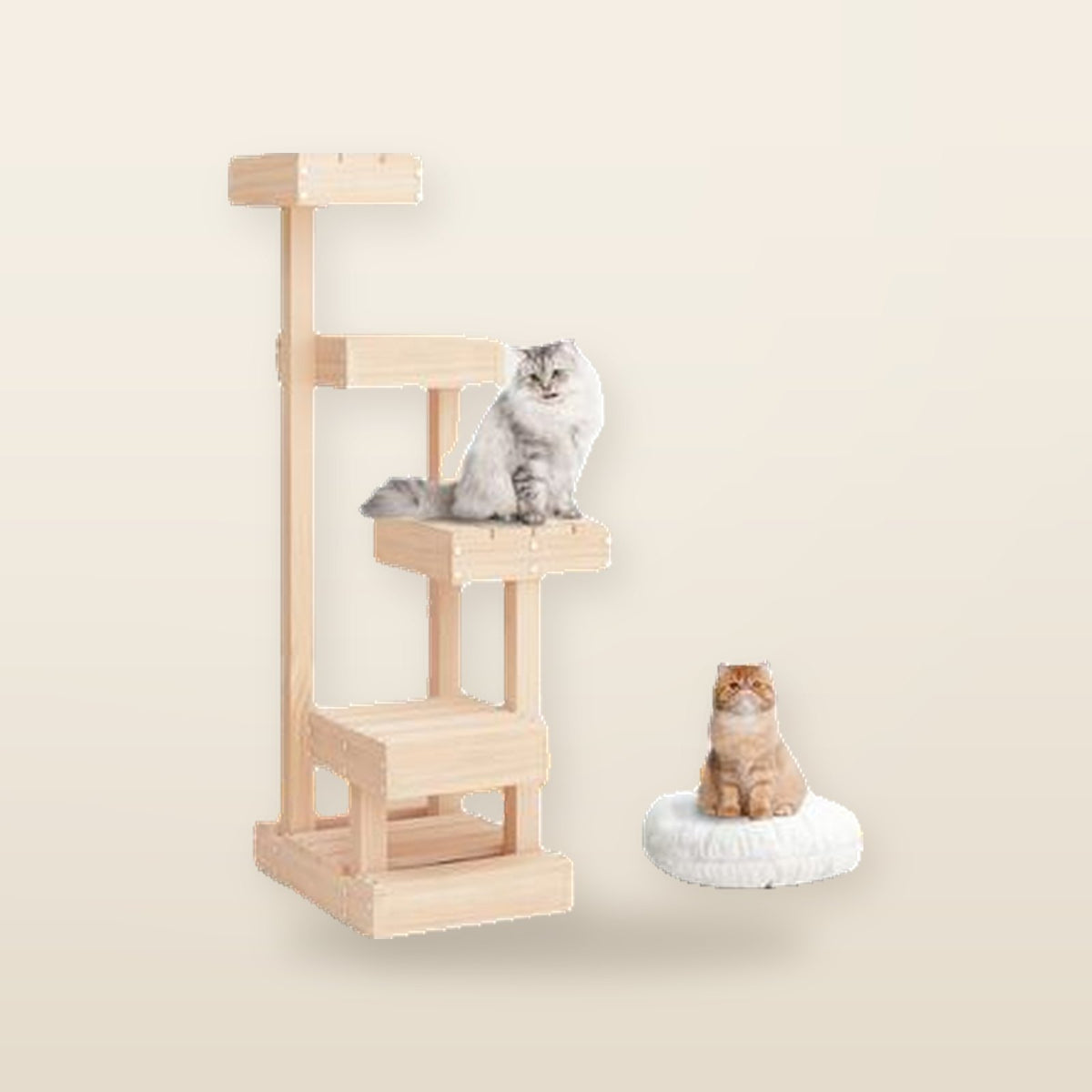 Arbre à Chat en Bois de Pin Massif – Le divertissement parfait pour Votre Félin