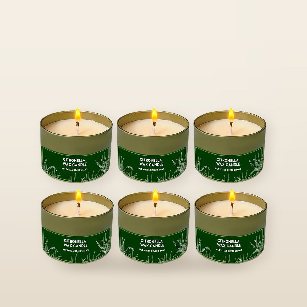 Lot de Bougies à la Citronnelle – Cire de Soja Naturelle
