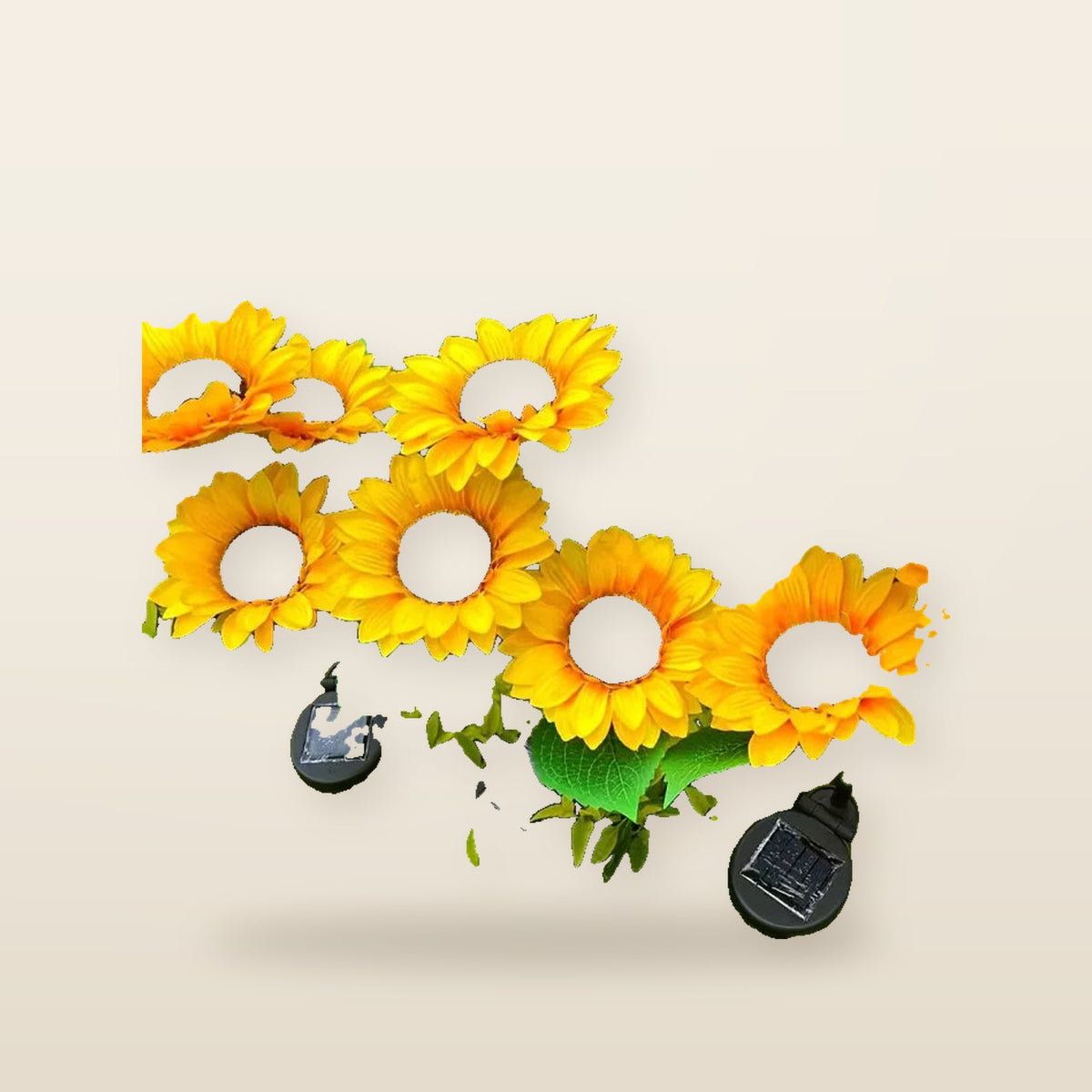 Sonnenblumenförmige LED-Solarleuchte