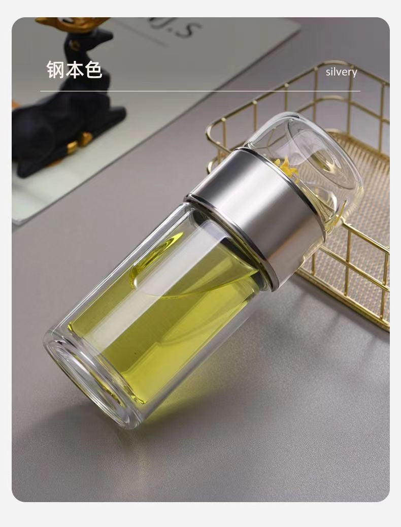 Bouteille d'eau à thé en verre borosilicaté