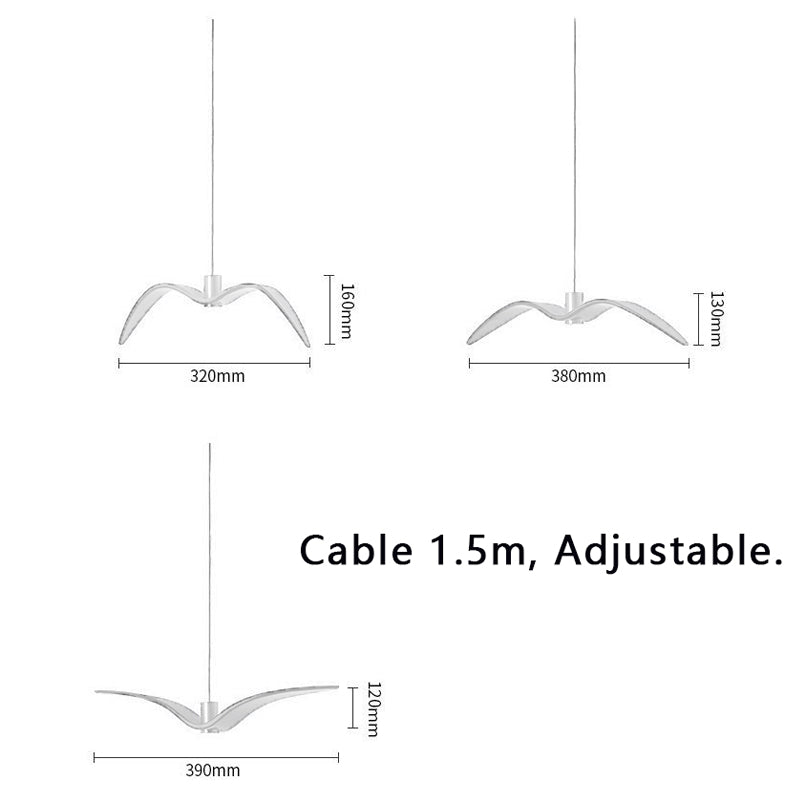 Plafonnier LED Suspendu Design Oiseau