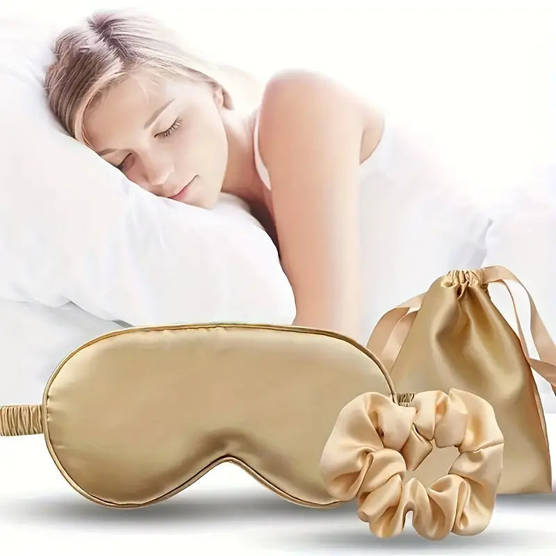 Masque De Sommeil - Doux et Rafraîchissant avec Sac De Rangement et Bandeau