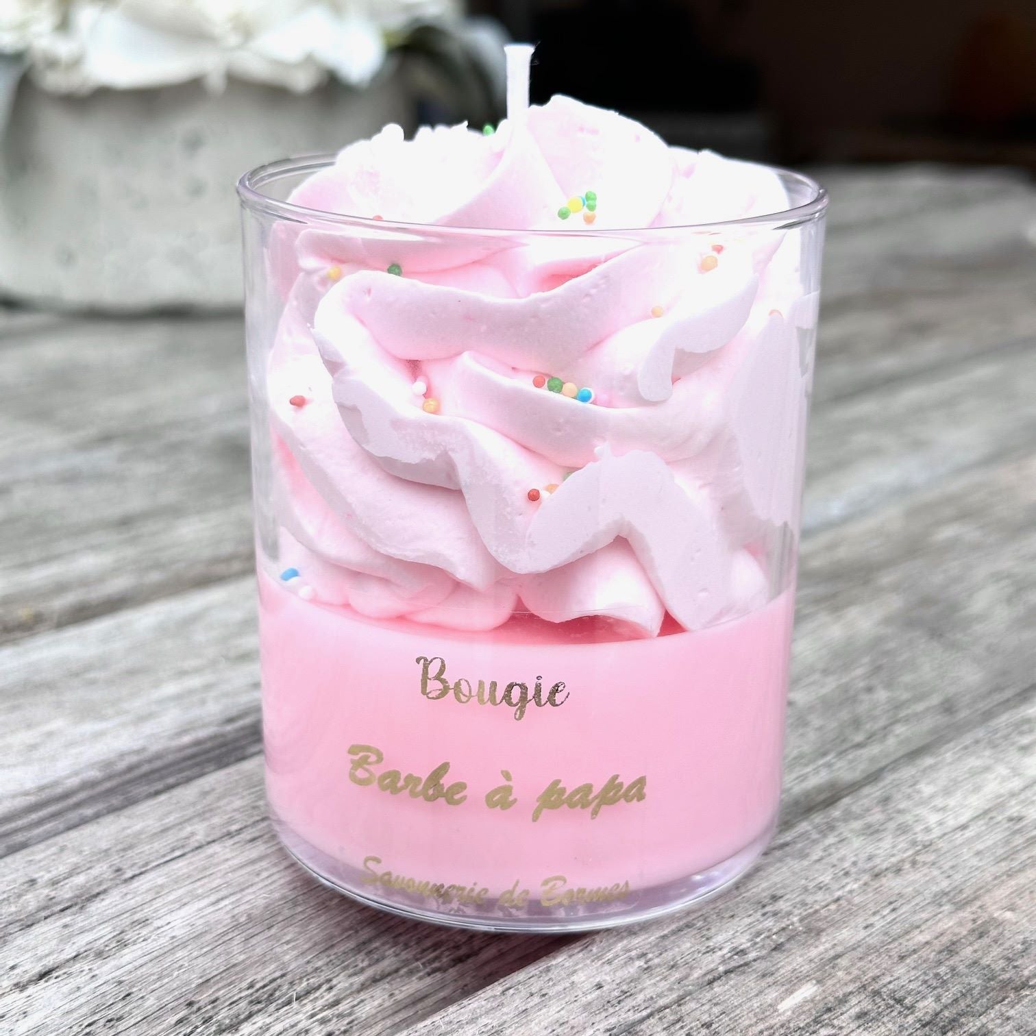 Bougie pâtissière 165 g Barbe à papa - Bougie Gourmande