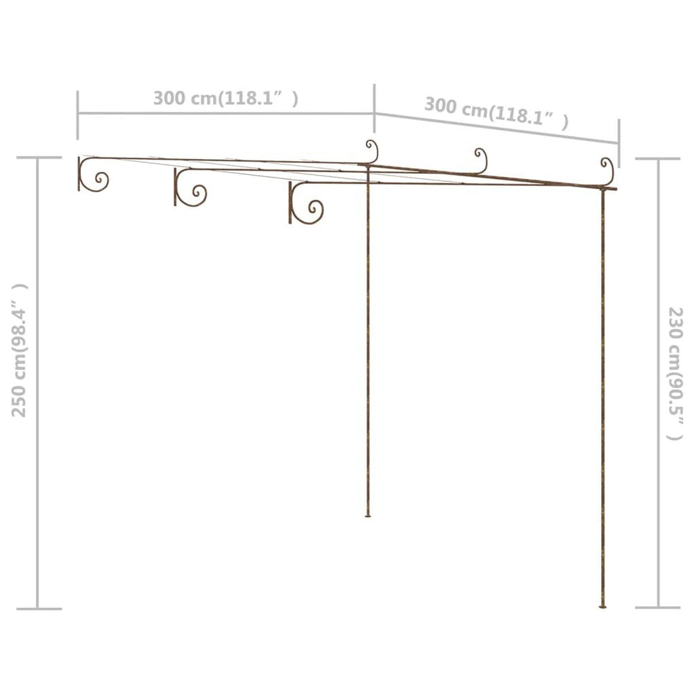 Pergola fer marron antique – Élégante et solide