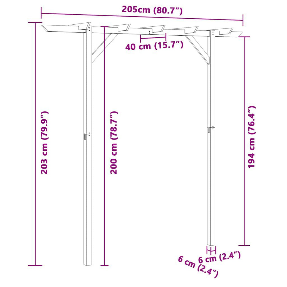 Pergola bois pin – Idéale plantes grimpantes