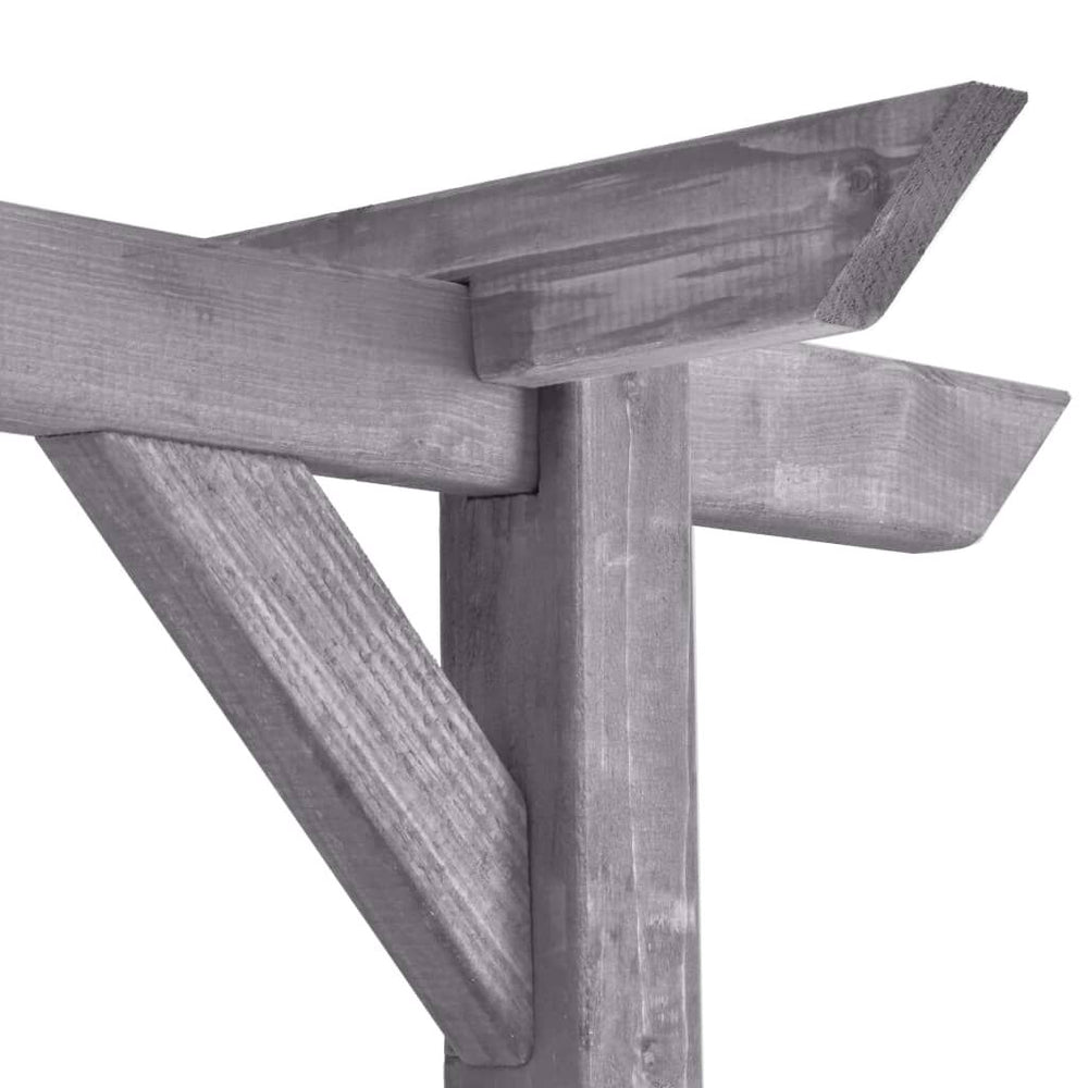Pergola jardin gris bois pin