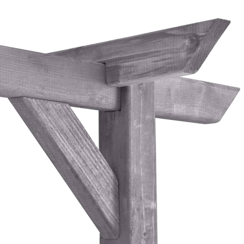 Pergola jardin gris bois pin – Élégance & solidité