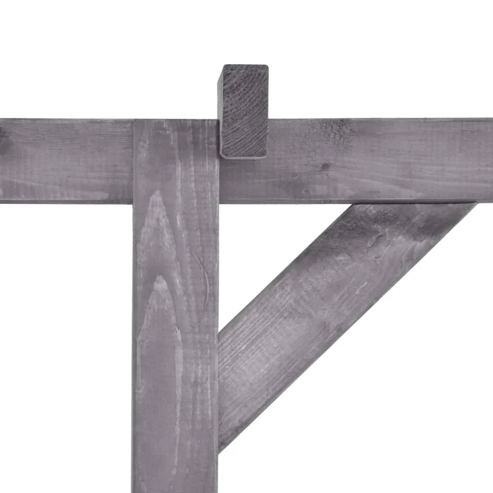 Pergola jardin gris bois pin