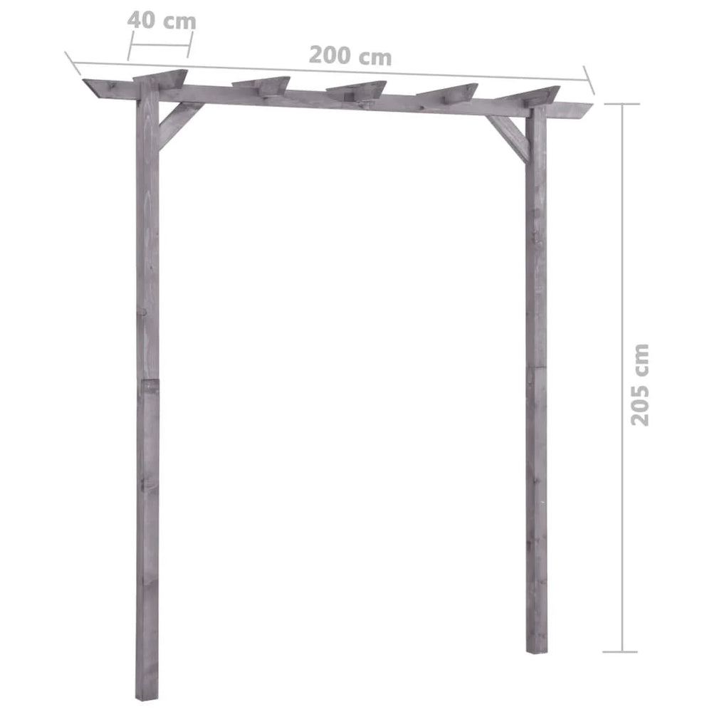 Pergola jardin gris bois pin